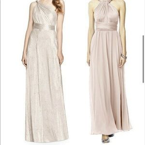 Dessy Group Convertible Rose Gold Bridesmaid Dress